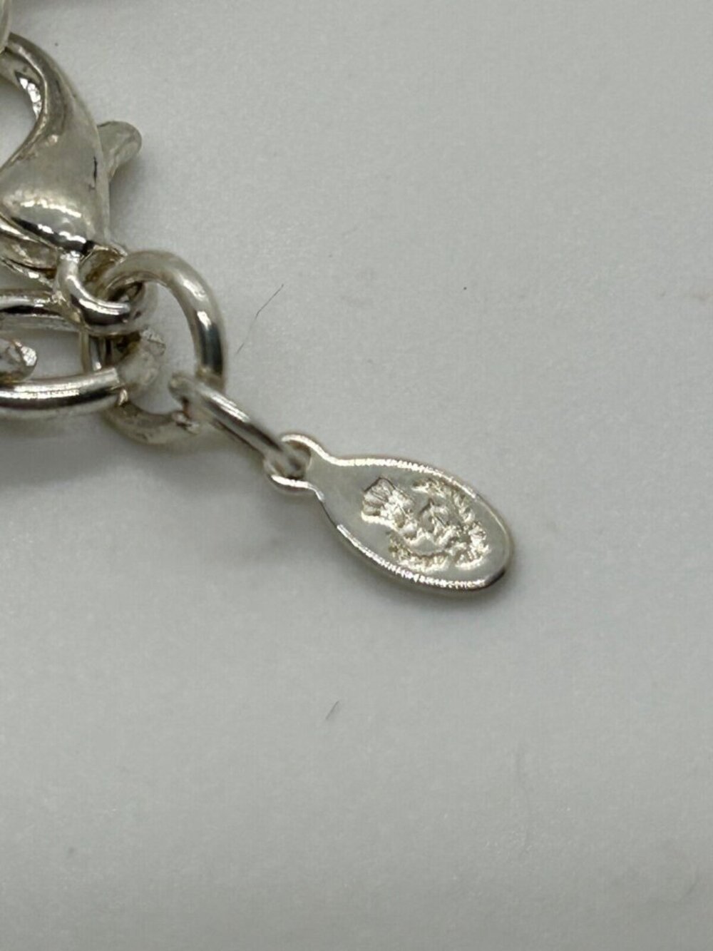 Vintage Style Silver Tone Chunky Beaded Necklace With Lobster Clasp & Decorative - Picture 6 of 7